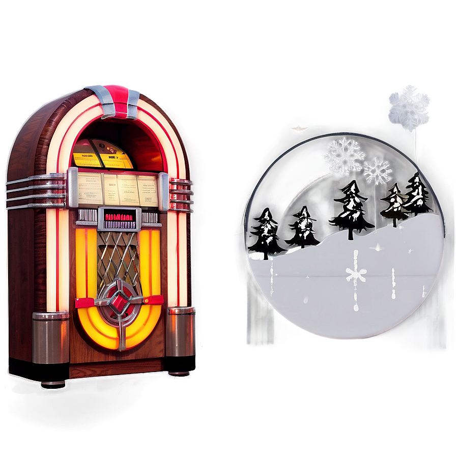 Jukebox With Christmas Decor Png Tvm30 PNG image