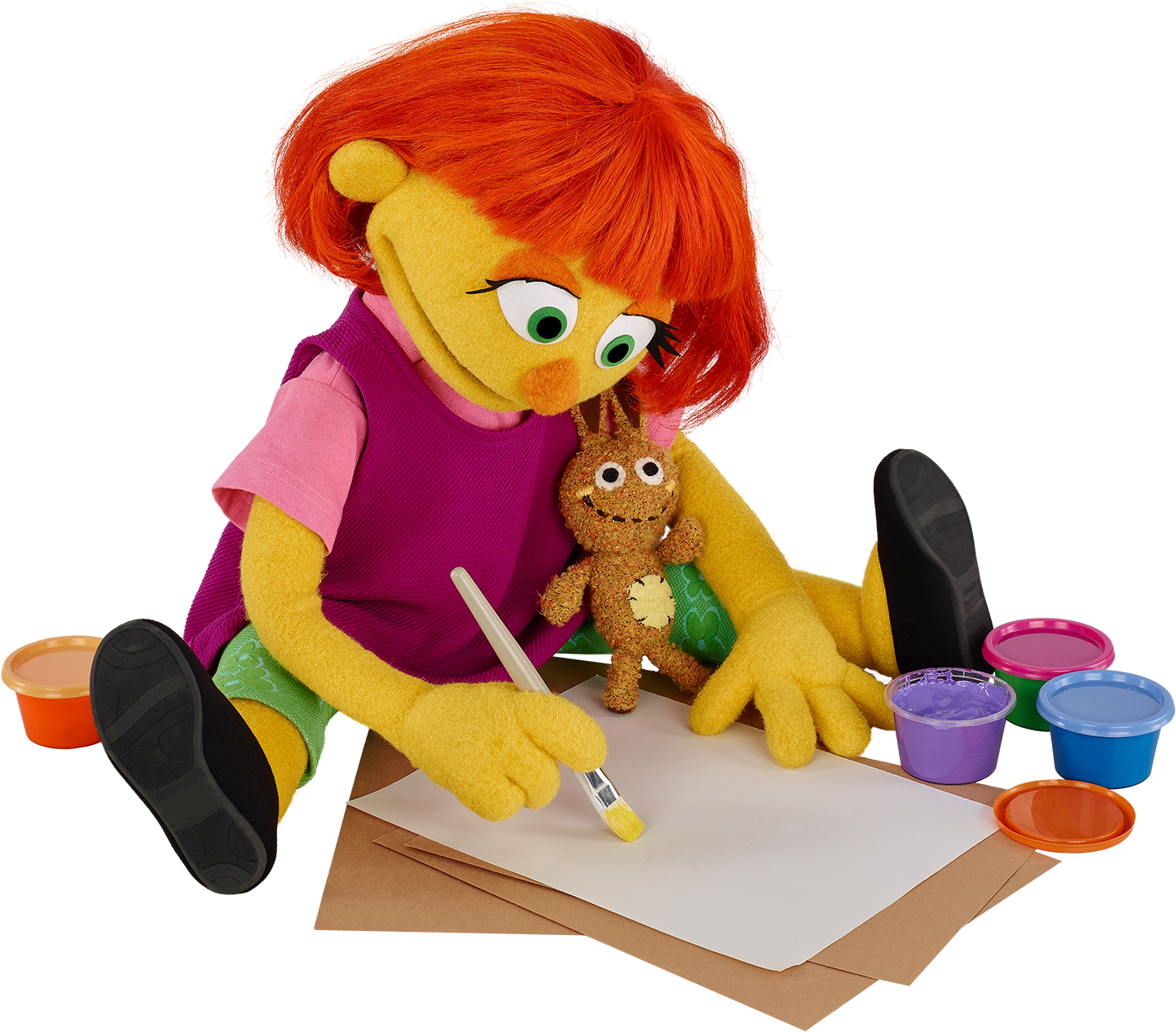 Julia Painting Activity Sesame Street PNG image