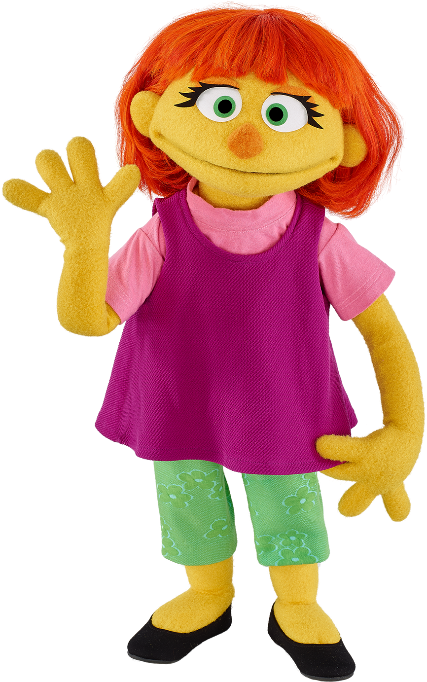 Julia Sesame Street Character PNG image