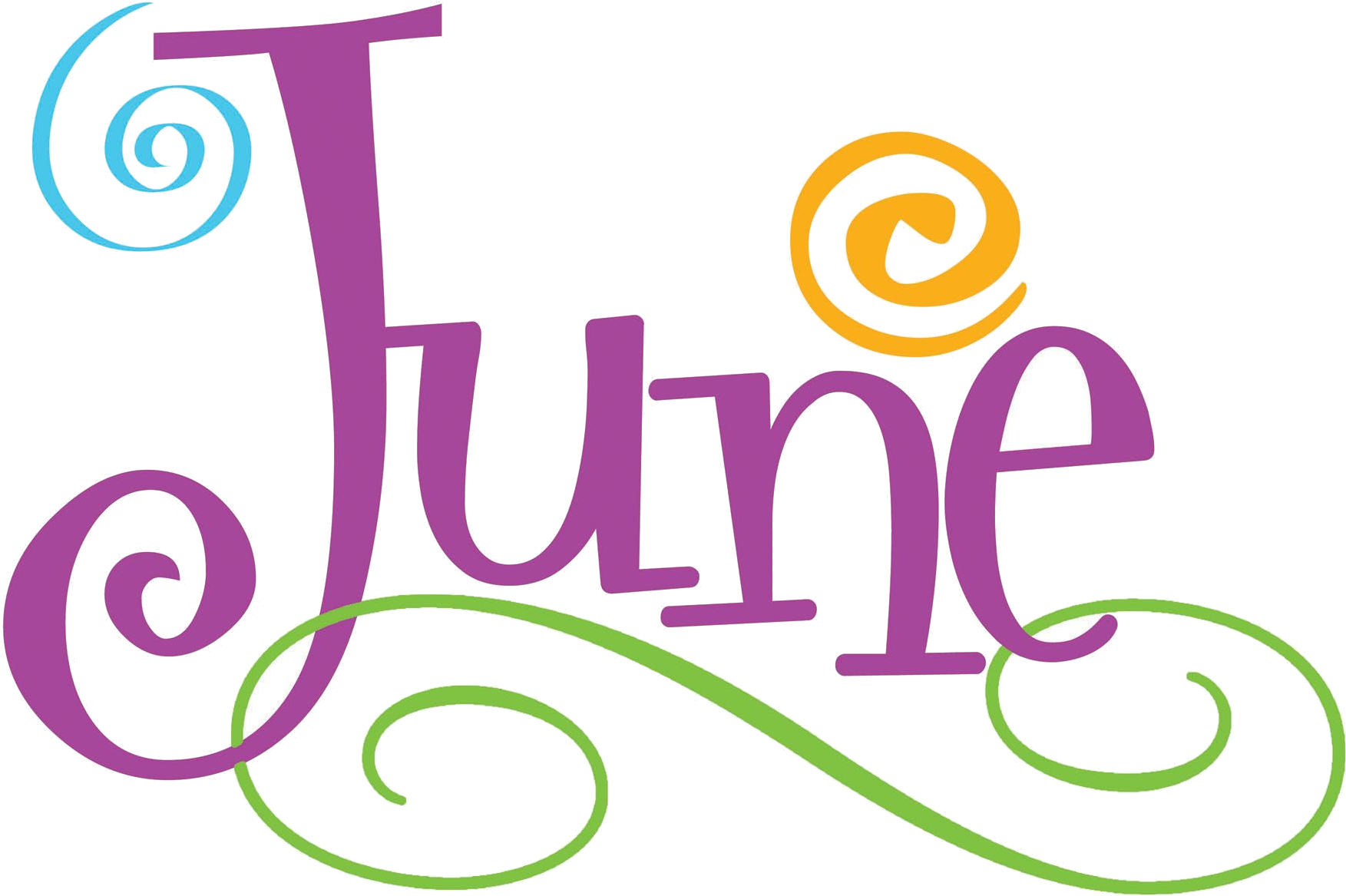 June Stylized Text PNG image