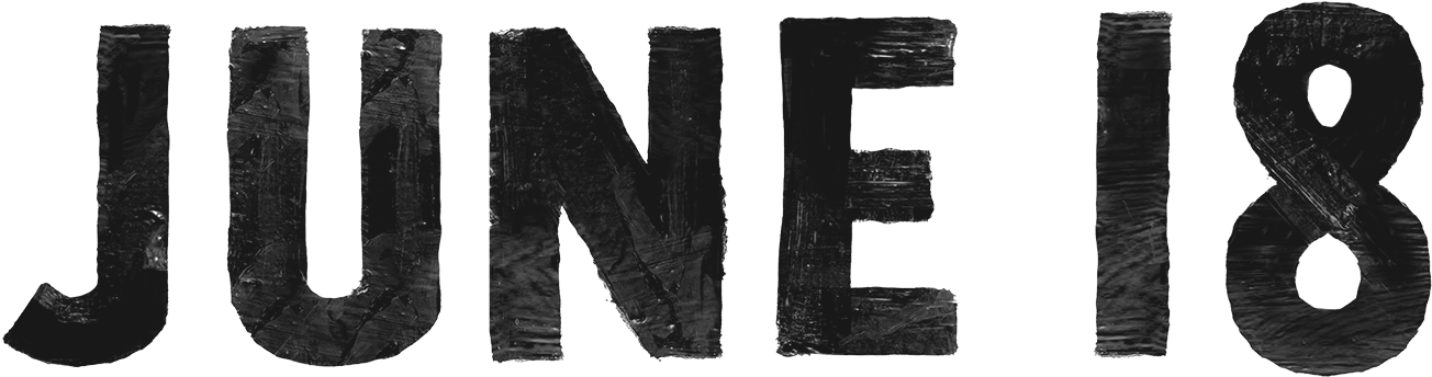 June18 Textured Black Font PNG image