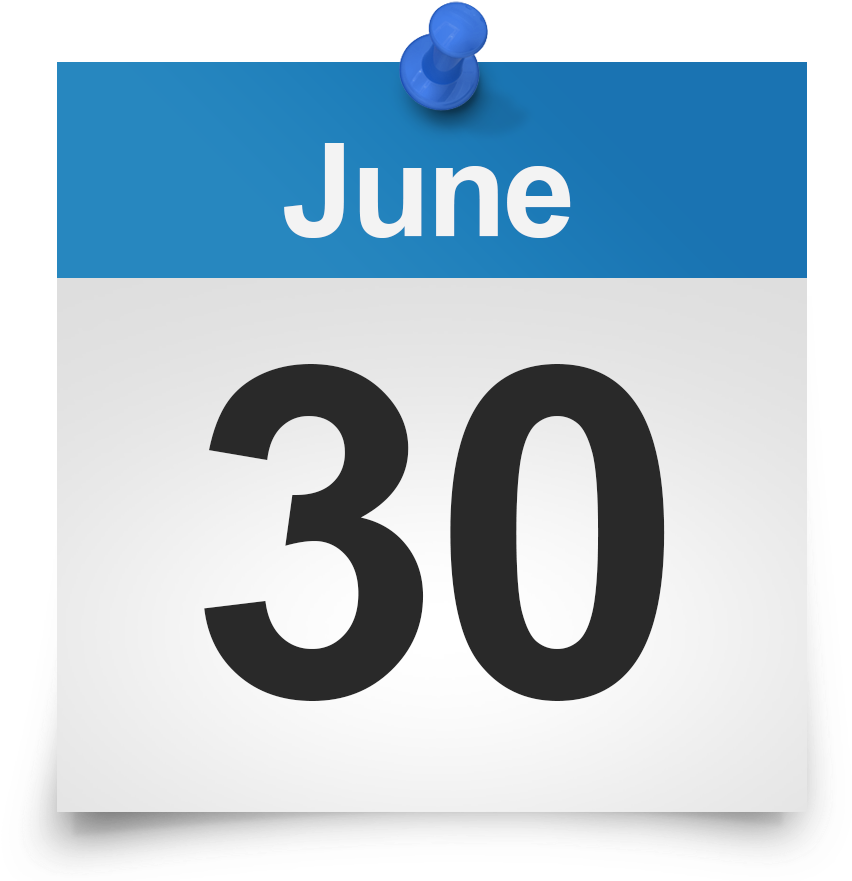 June30 Calendar Icon PNG image