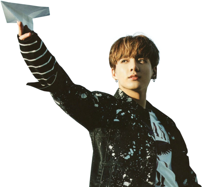 Jungkook Paper Plane Launch PNG image