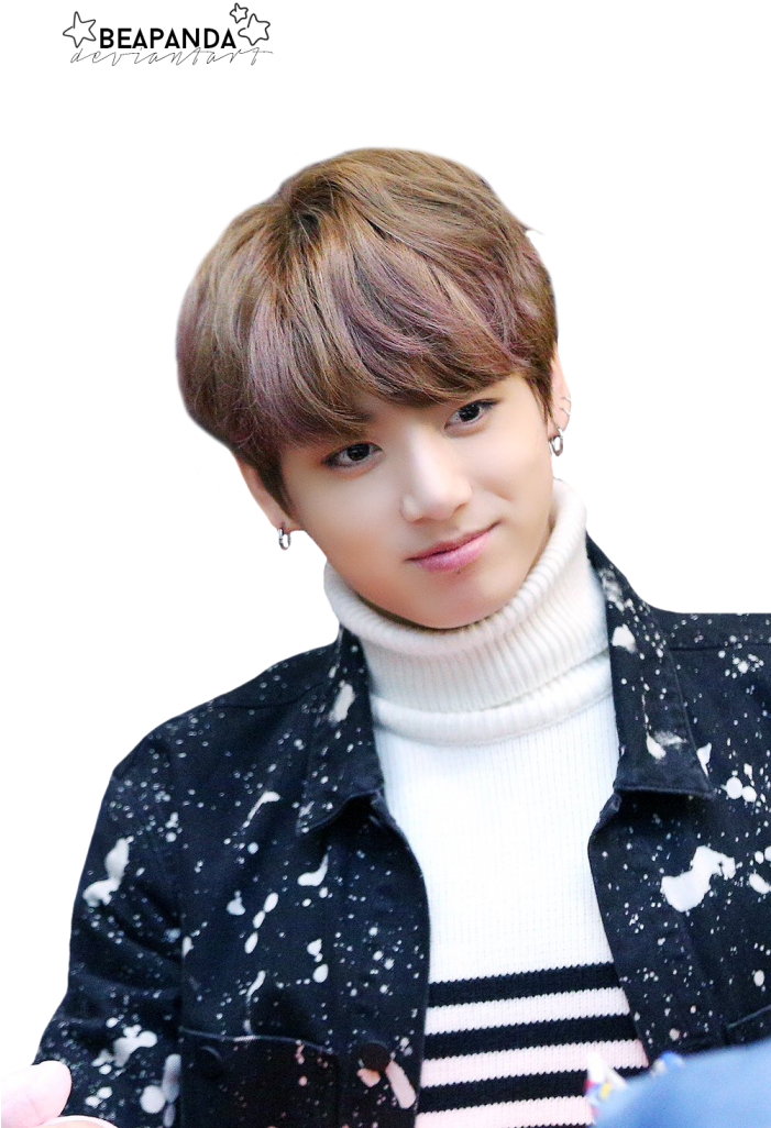 Jungkook Snowy Jacket Smile PNG image