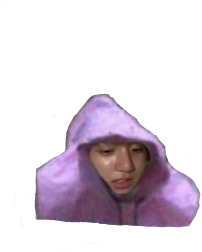 Jungkookin Purple Hoodie PNG image