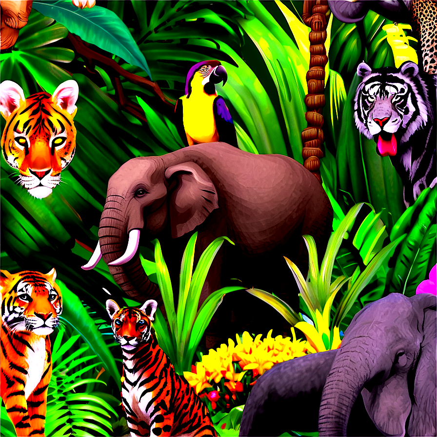 Jungle Animals Characters Png 21 PNG image