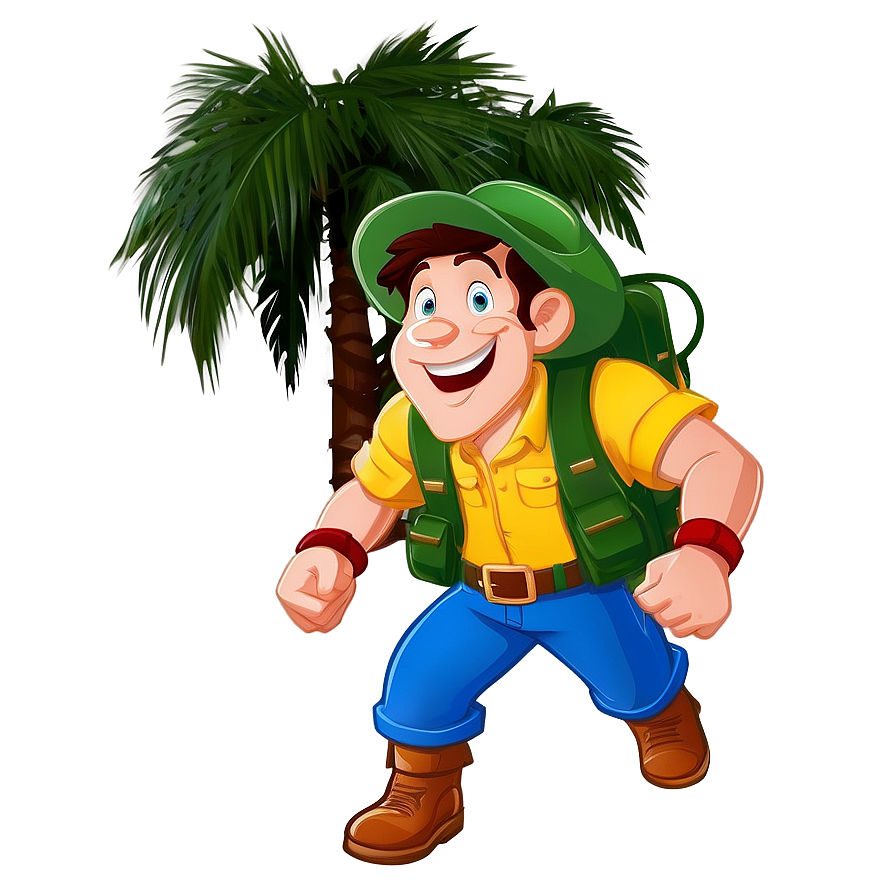 Jungle Explorer Cartoon Character Png Srs38 PNG image