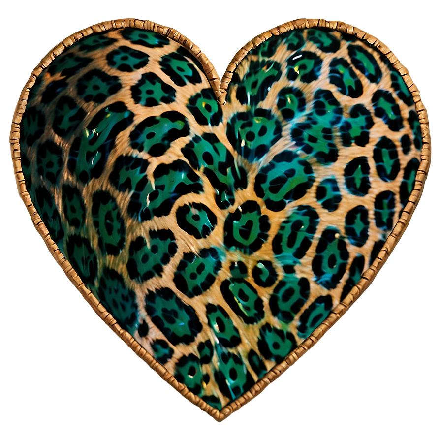 Jungle Love Leopard Heart Png 06282024 PNG image