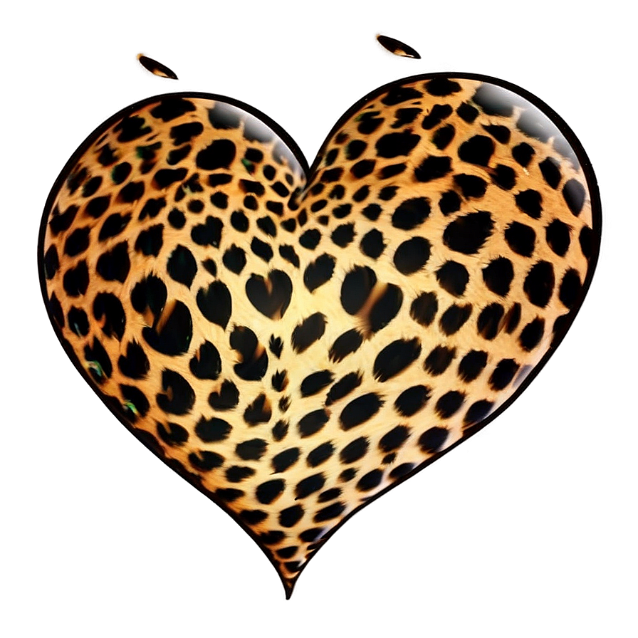 Jungle Love Leopard Heart Png 85 PNG image