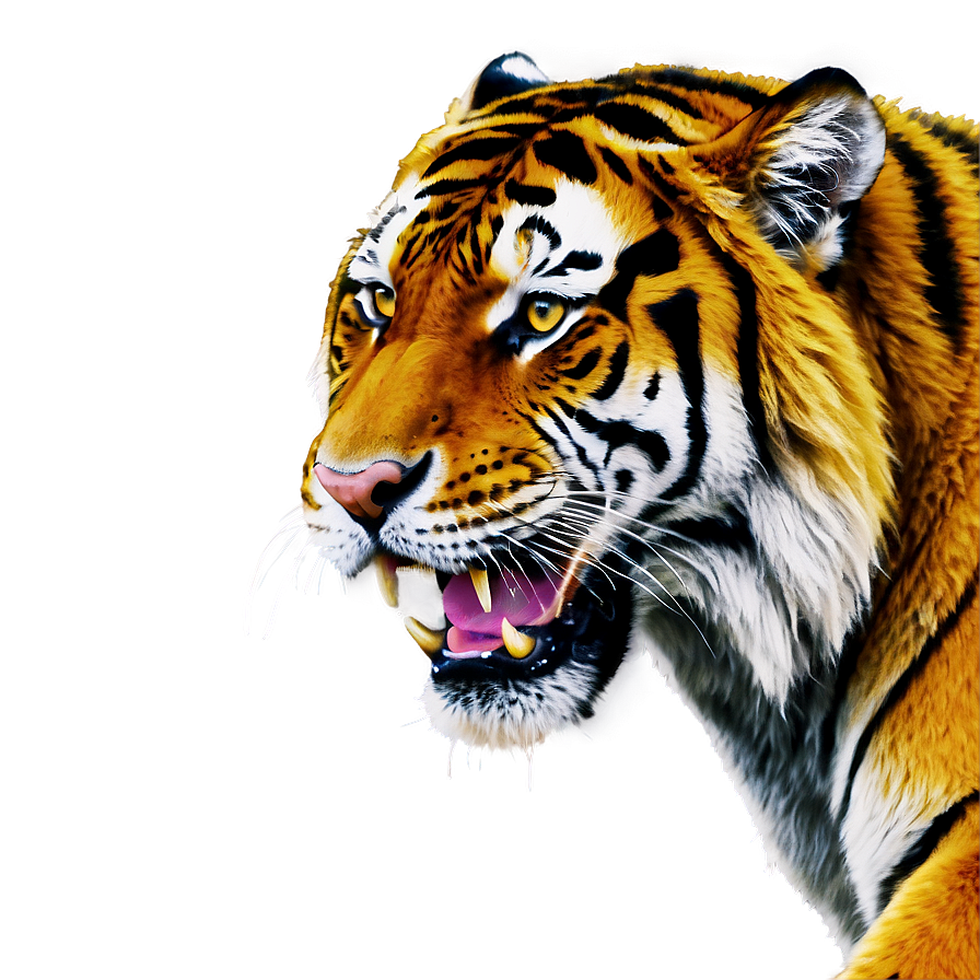 Jungle's Furious Predator Tiger Png 06252024 PNG image