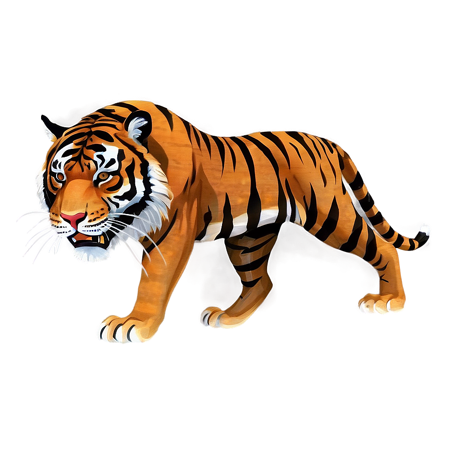 Jungle's Furious Predator Tiger Png 97 PNG image