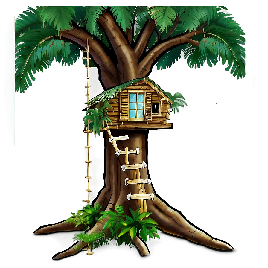 Jungle Tree House Png 06282024 PNG image