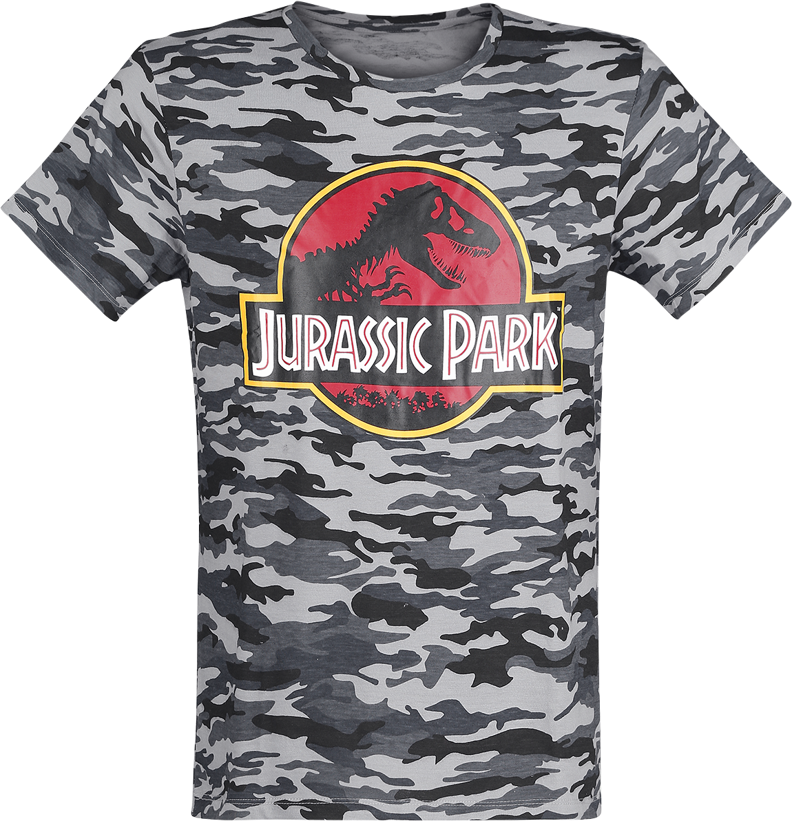 Jurassic Park Logo Camouflage Tshirt PNG image