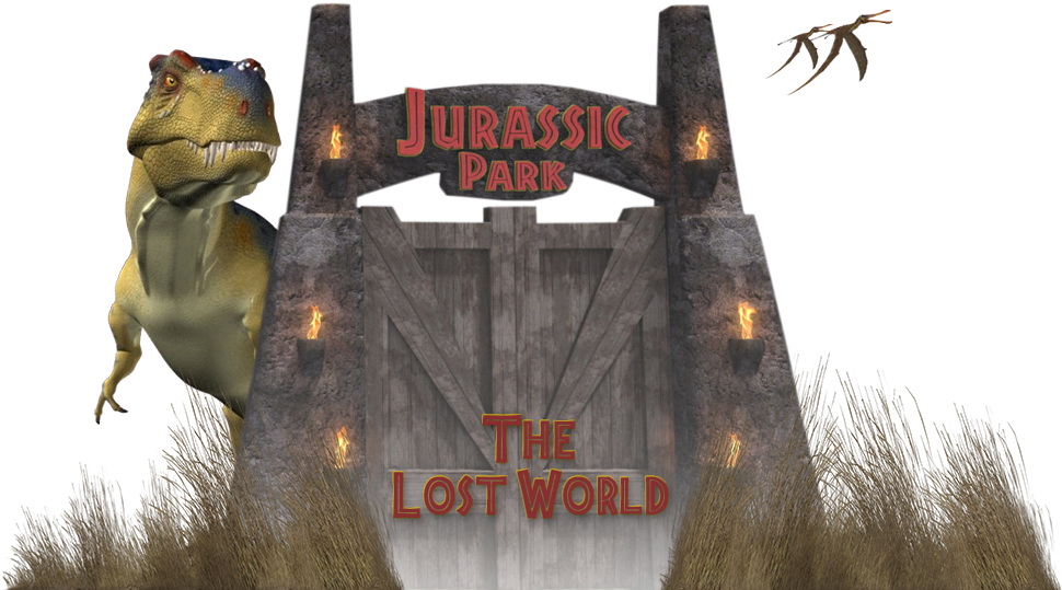 Jurassic Park The Lost World Gateand T Rex PNG image