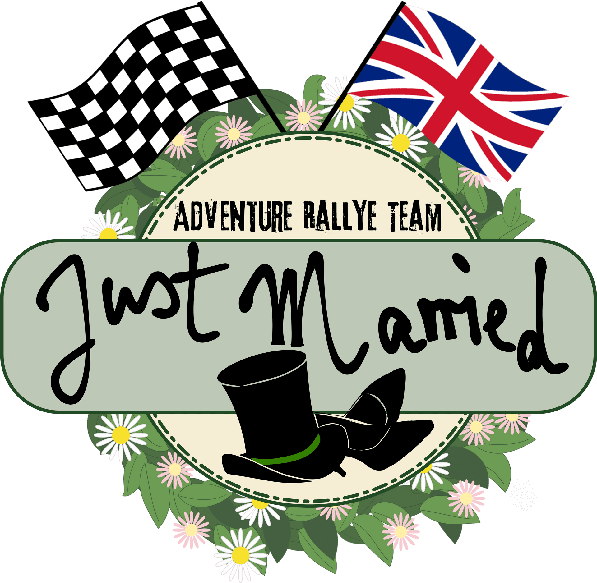 Just Married Adventure Rally Team Graphic PNG image