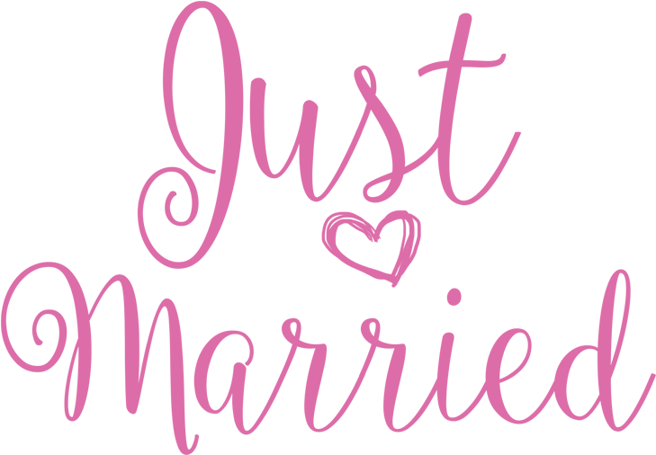 Just Married Calligraphy PNG image