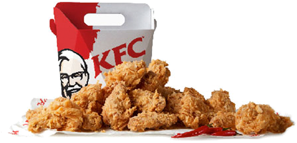 K F C Fried Chicken Bucket Spicy Flavor PNG image