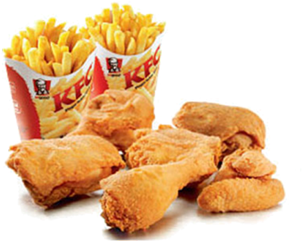 K F C Fried Chickenand Fries PNG image