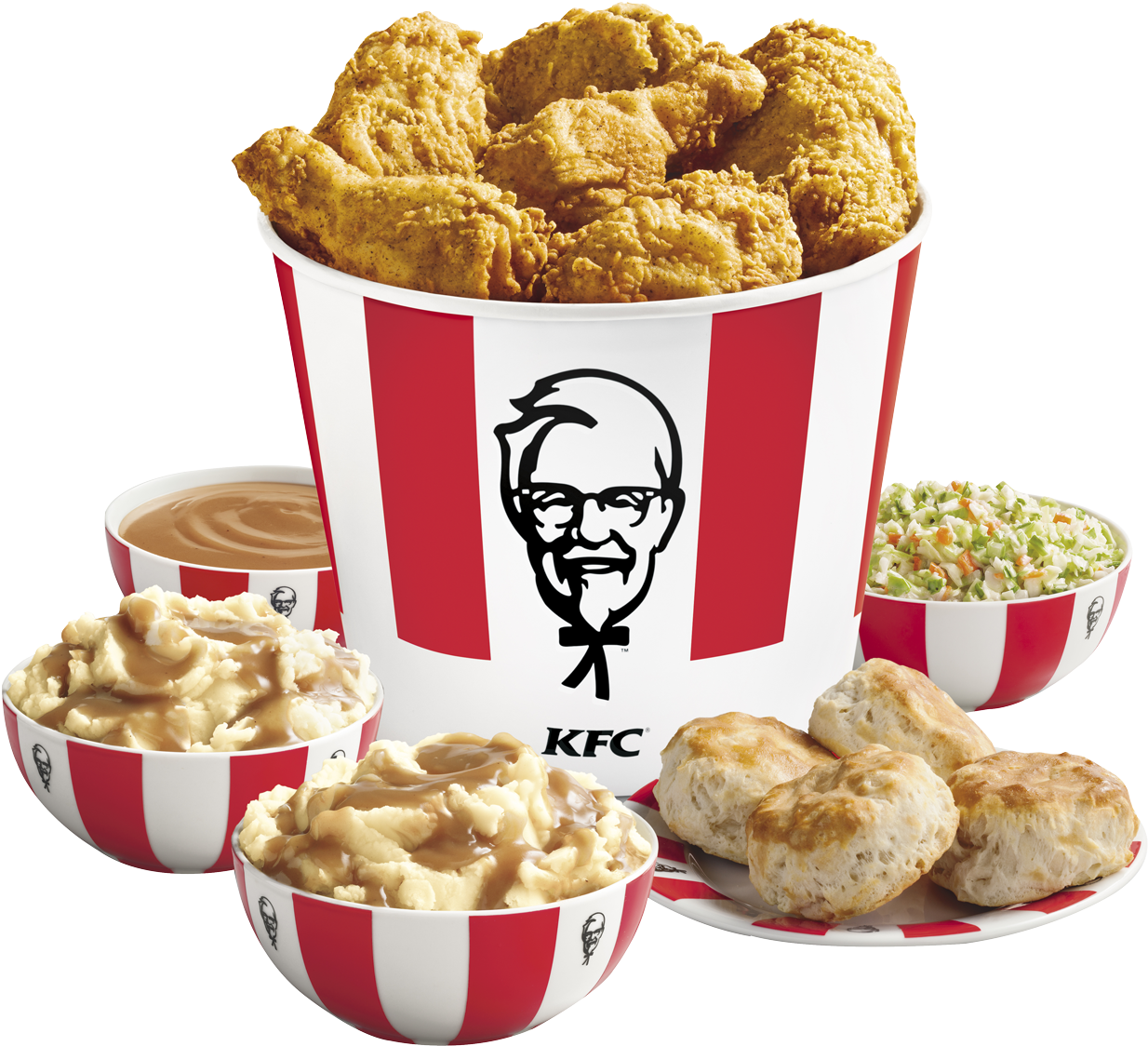 K F C Fried Chickenand Sides Meal PNG image