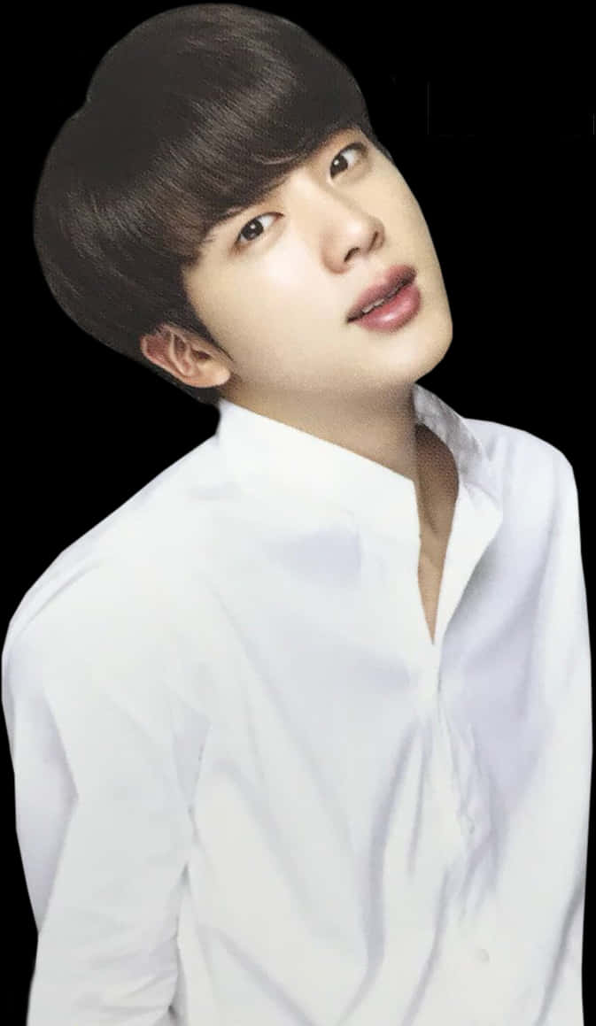 K Pop Starin White Shirt PNG image