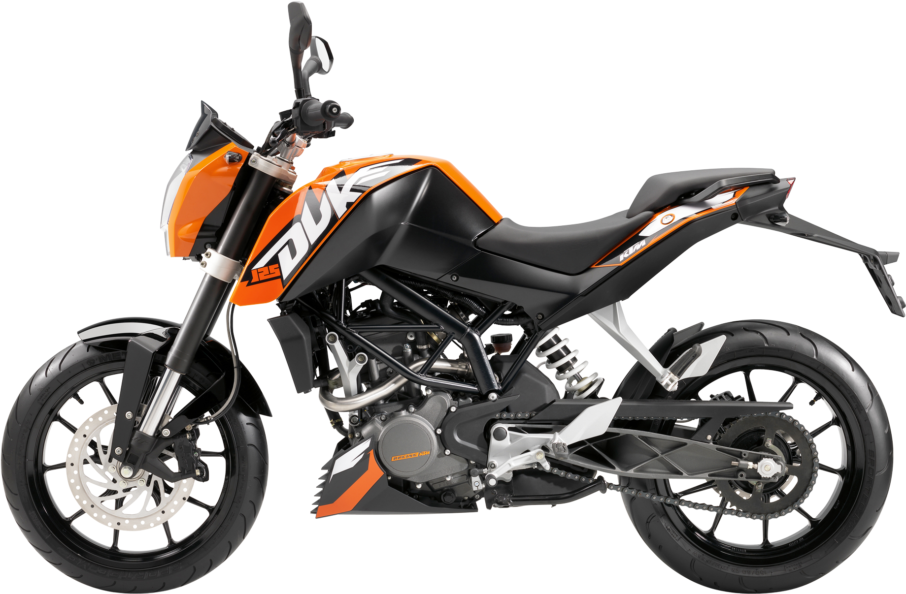 K T M Duke Motorcycle Profile PNG image