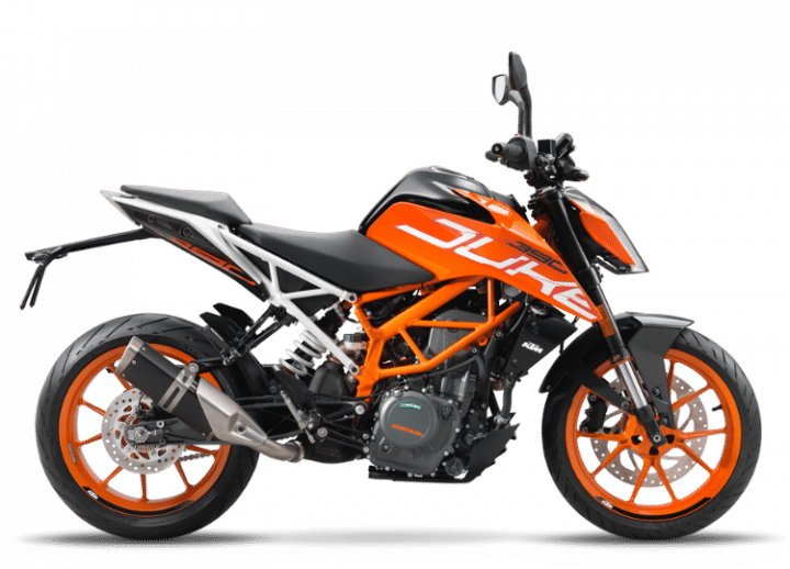 K T M Duke Motorcycle Profile PNG image