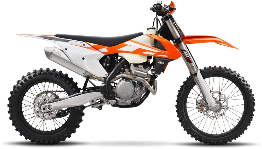 K T M Offroad Motorcycle Profile PNG image