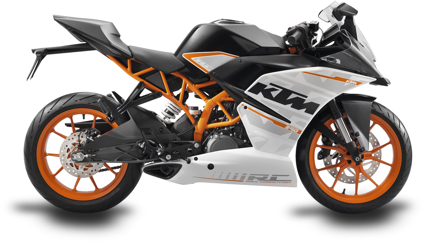 K T M R C390 Sport Motorcycle PNG image