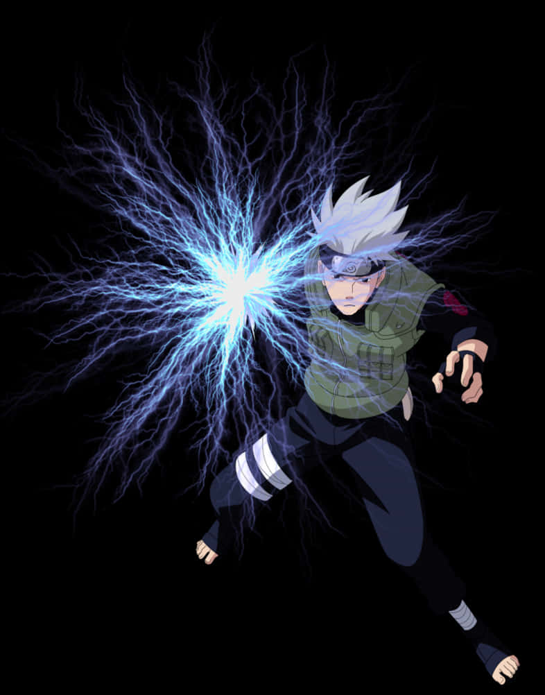 Kakashi Chidori Lightning Technique PNG image