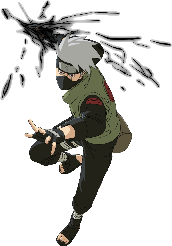 Kakashi Hatake Chidori Technique PNG image