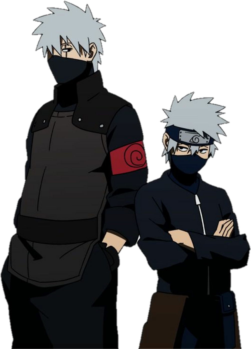 Kakashi Hatake Dual Stance PNG image