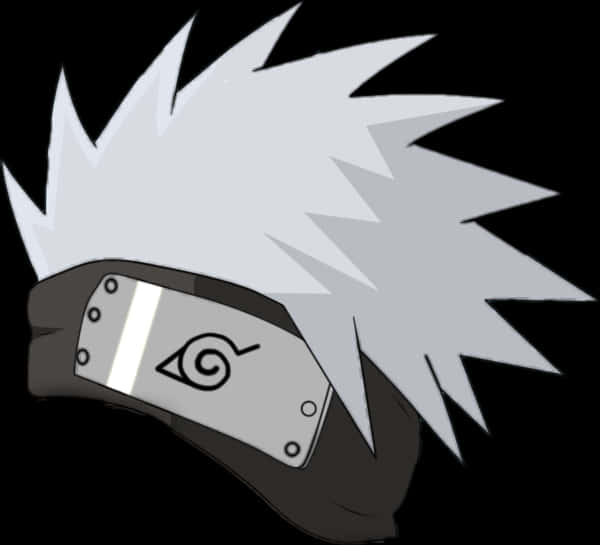 Kakashi Headbandand Hair PNG image