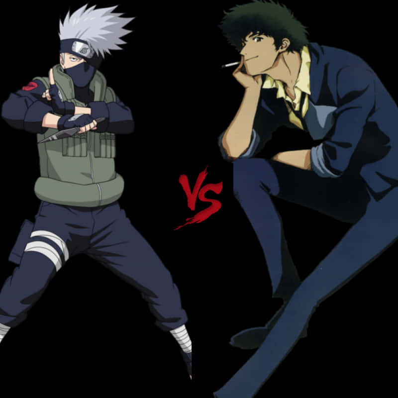 Kakashivs Spike Spiegel Faceoff PNG image