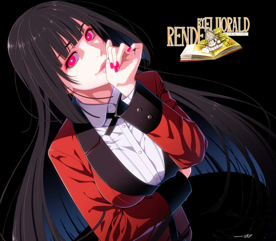 Kakegurui Character Red Jacket PNG image