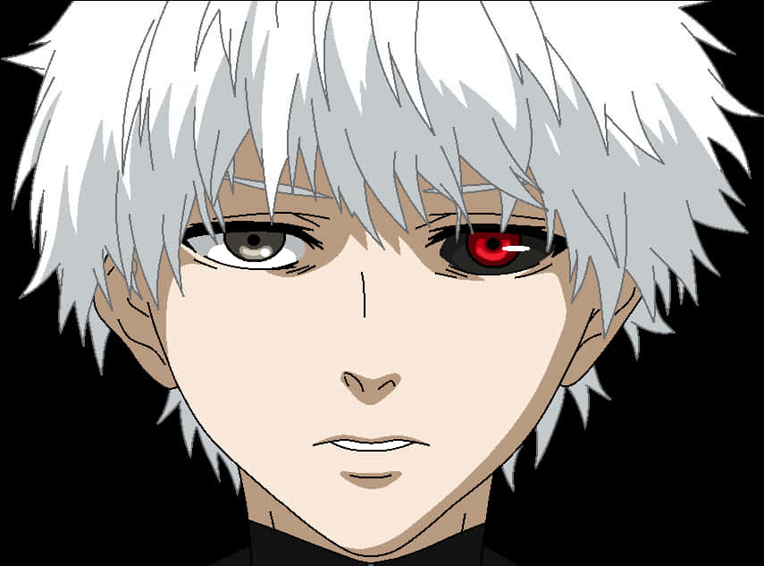 Kaneki Ken One Eye Ghoul Portrait PNG image