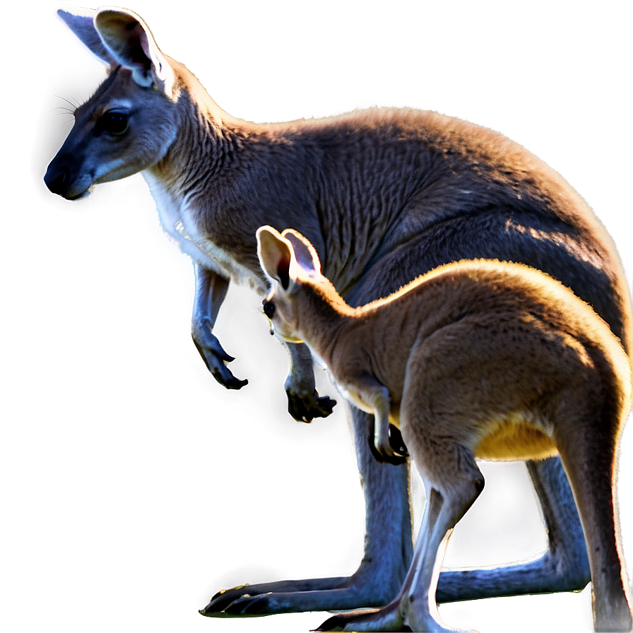 Kangaroo And Joey Png 05212024 PNG image