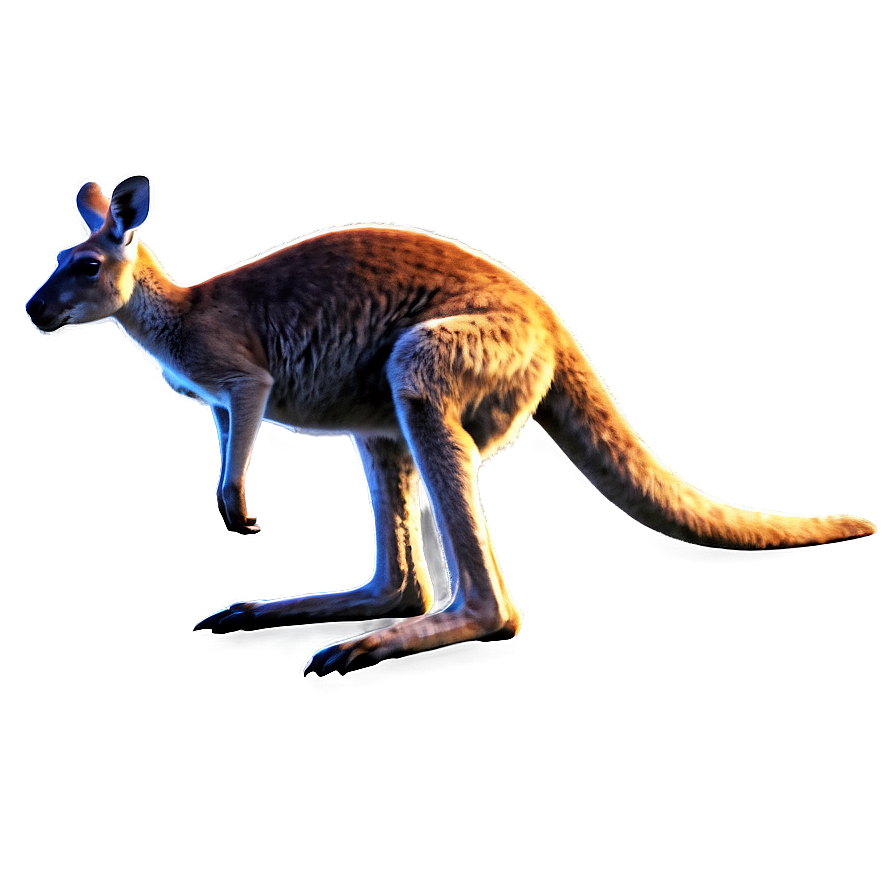 Kangaroo In Sunset Png Tbq57 PNG image