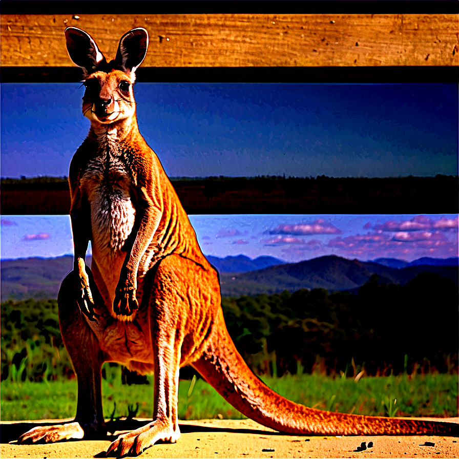 Kangaroo In Wild Png Drp12 PNG image