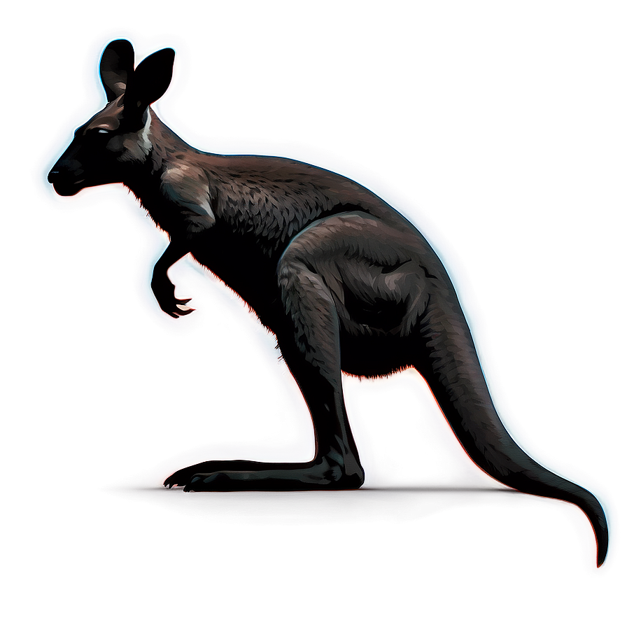 Kangaroo Jumping Silhouette Png Iel68 PNG image