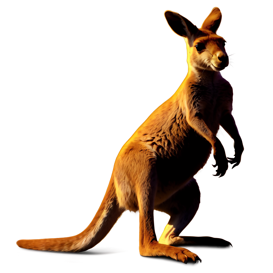 Kangaroo Jumping Silhouette Png Mor PNG image