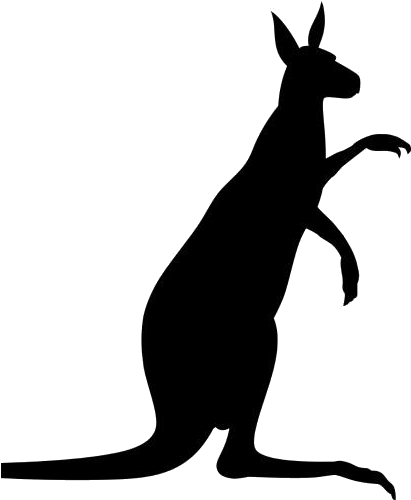 Kangaroo Silhouette Profile PNG image