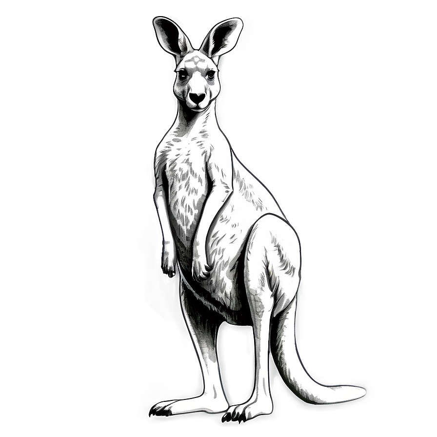 Kangaroo Sketch Png Nty59 PNG image