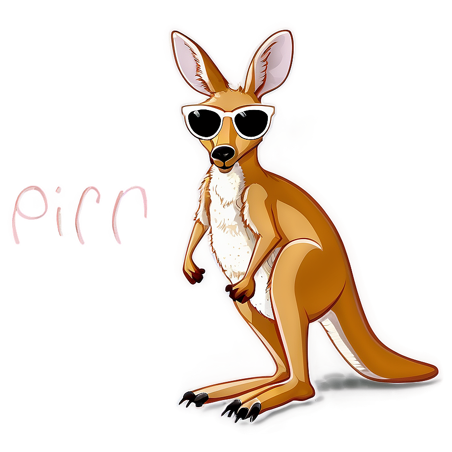 Kangaroo With Sunglasses Png 90 PNG image