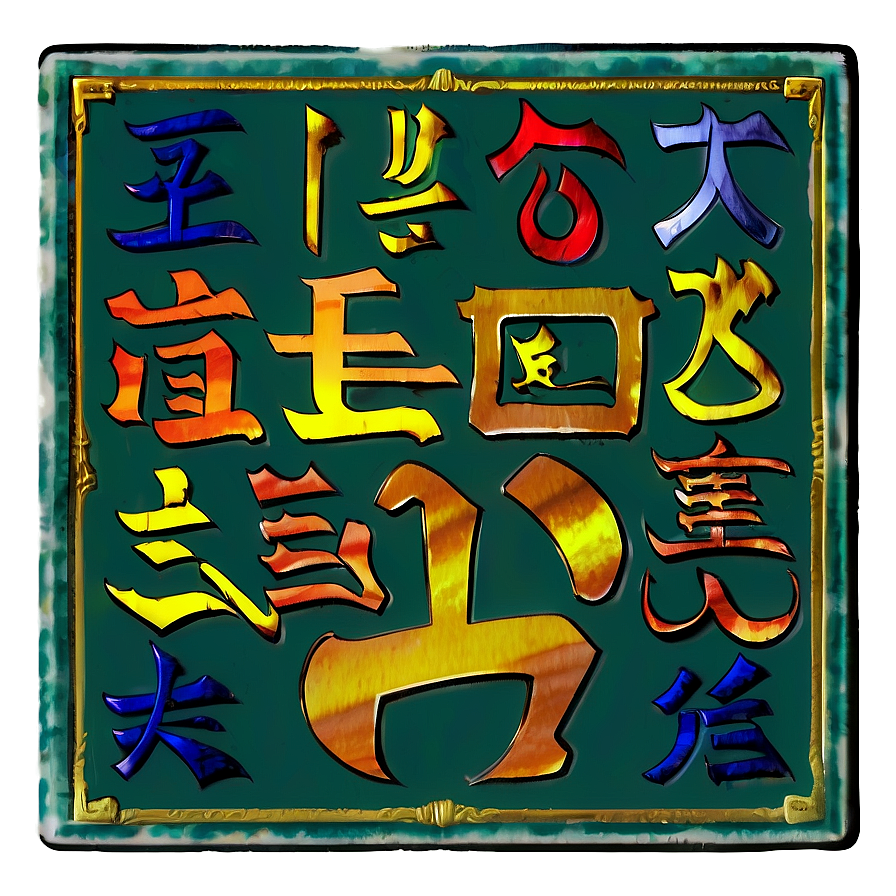 Kanji For Prosperity Png 06272024 PNG image