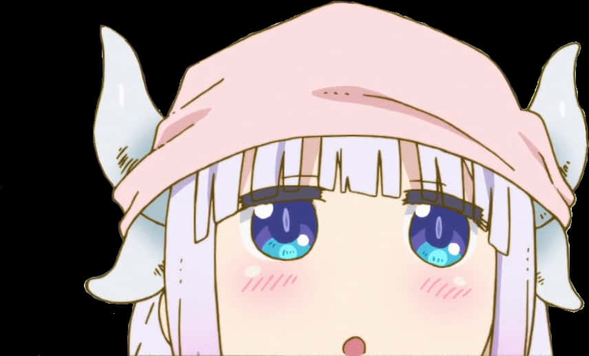 Kanna Curious Glance Anime Character PNG image