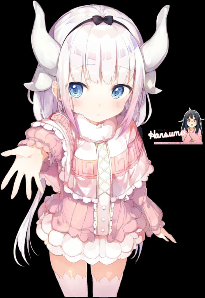 Kanna Kamui Anime Character Illustration PNG image