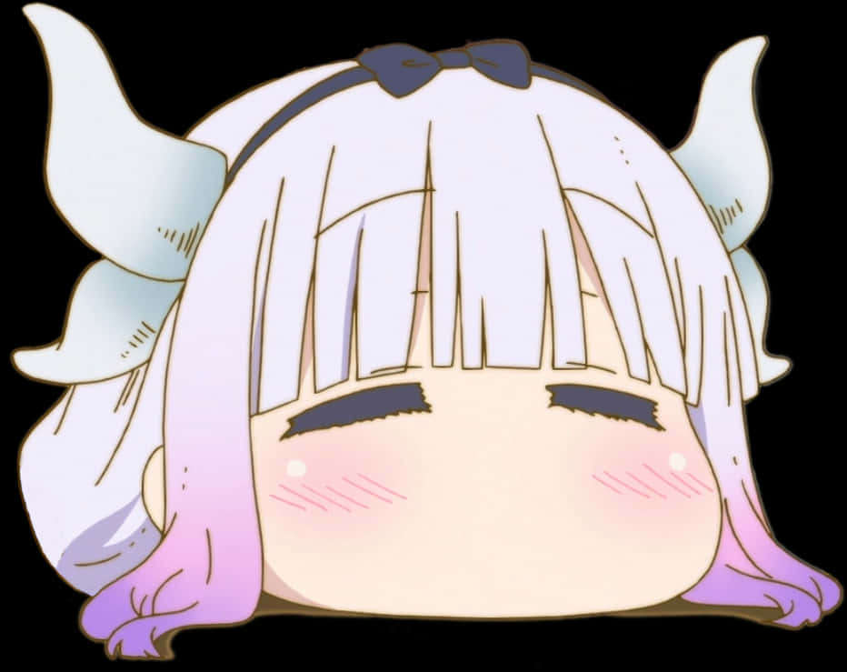 Kanna Kamui Cute Expression PNG image