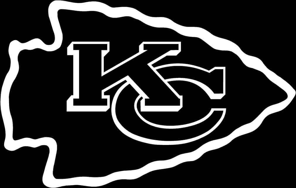 Kansas City Chiefs Logo Blackand White PNG image