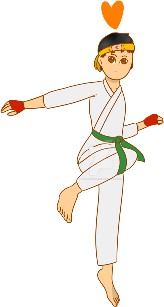 Karate Kid Inspired Character Illustration PNG image