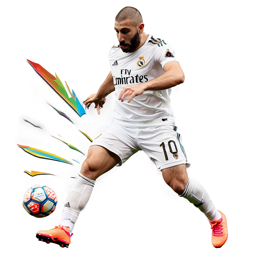 Karim Benzema Action Shot Png 6 PNG image